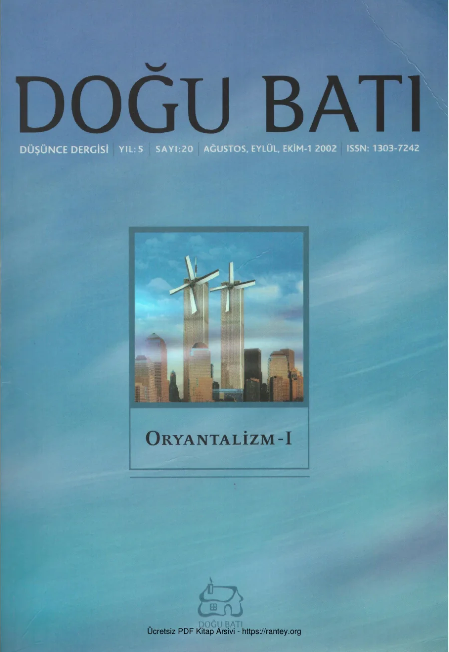 Doğu Batı Sayı 20: Oryantalizm I kapak görseli