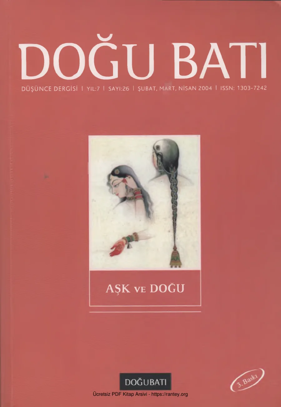 Doğu Batı Sayı 26 Aşk ve Doğu kapak görseli