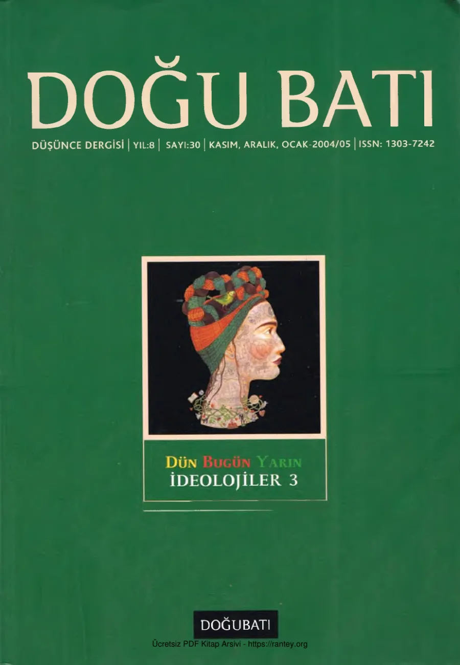Doğu Batı Sayı 30 İdeolojiler III kapak görseli