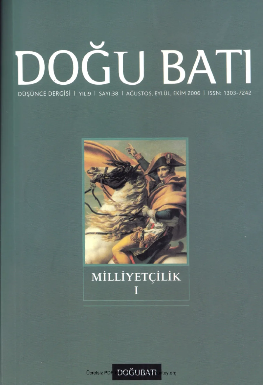 Doğu Batı Sayı 38: Milliyetçilik I kapak görseli