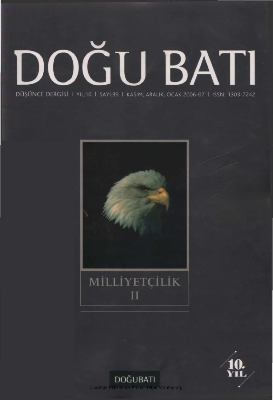 Doğu Batı Sayı 39: Milliyetçilik II kapak görseli