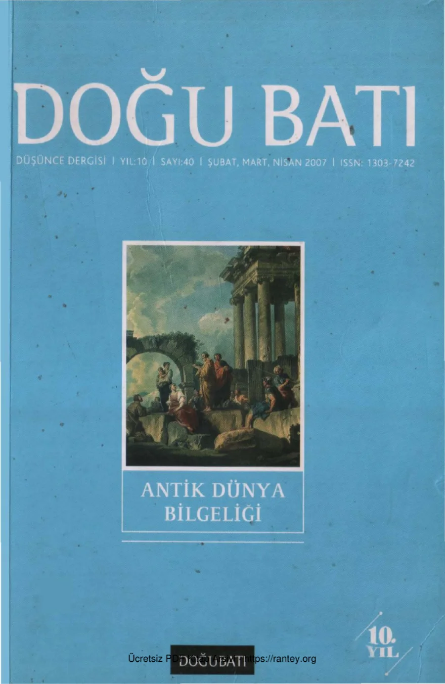 Doğu Batı Sayı 40 Antik Dünya Bilgeliği kapak görseli