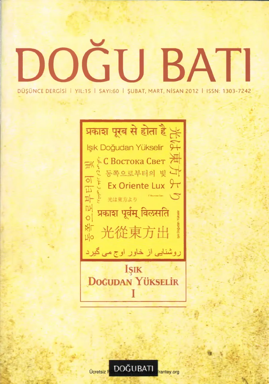 Doğu Batı Sayı 60 Işık Doğudan Yükselir I kapak görseli