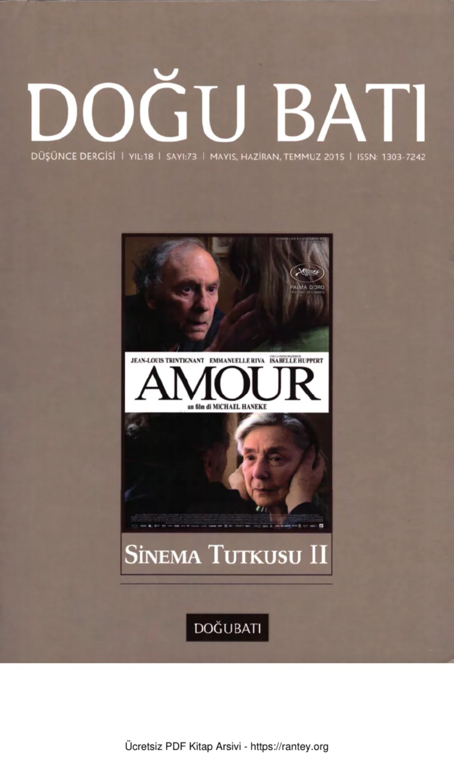 Doğu Batı Sayı 73: Sinema Tutkusu II kapak görseli