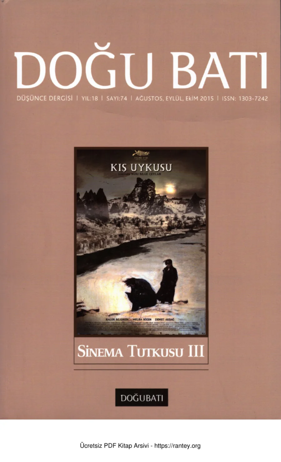 Doğu Batı Sayı 74: Sinema Tutkusu III kapak görseli