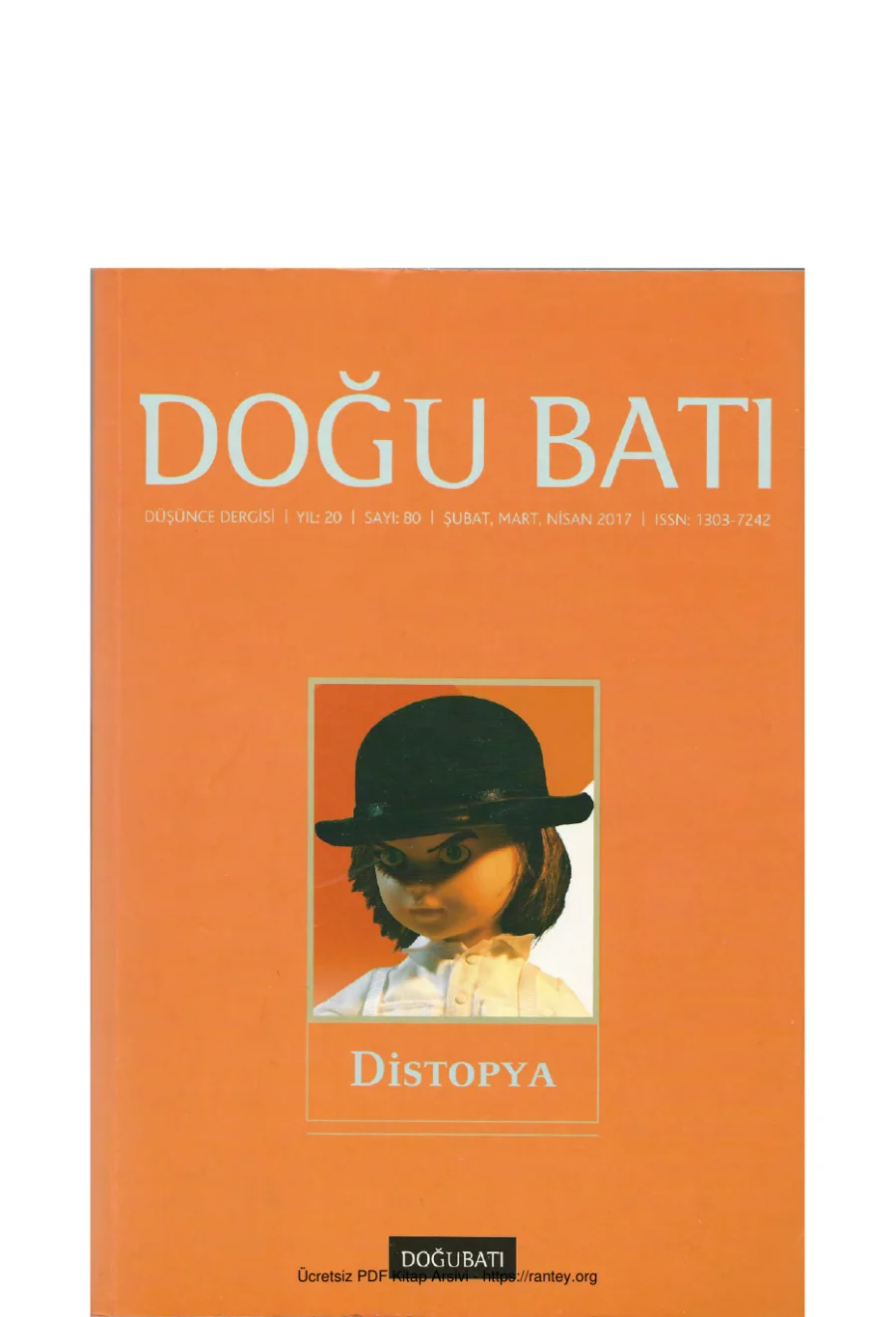 Doğu Batı Sayı 80 Distopya kapak görseli