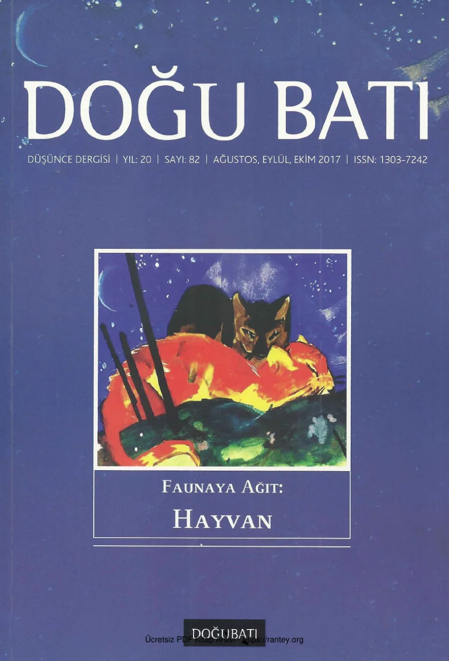 Doğu Batı Sayı 82 Faunaya Ağıt Hayvan kapak görseli
