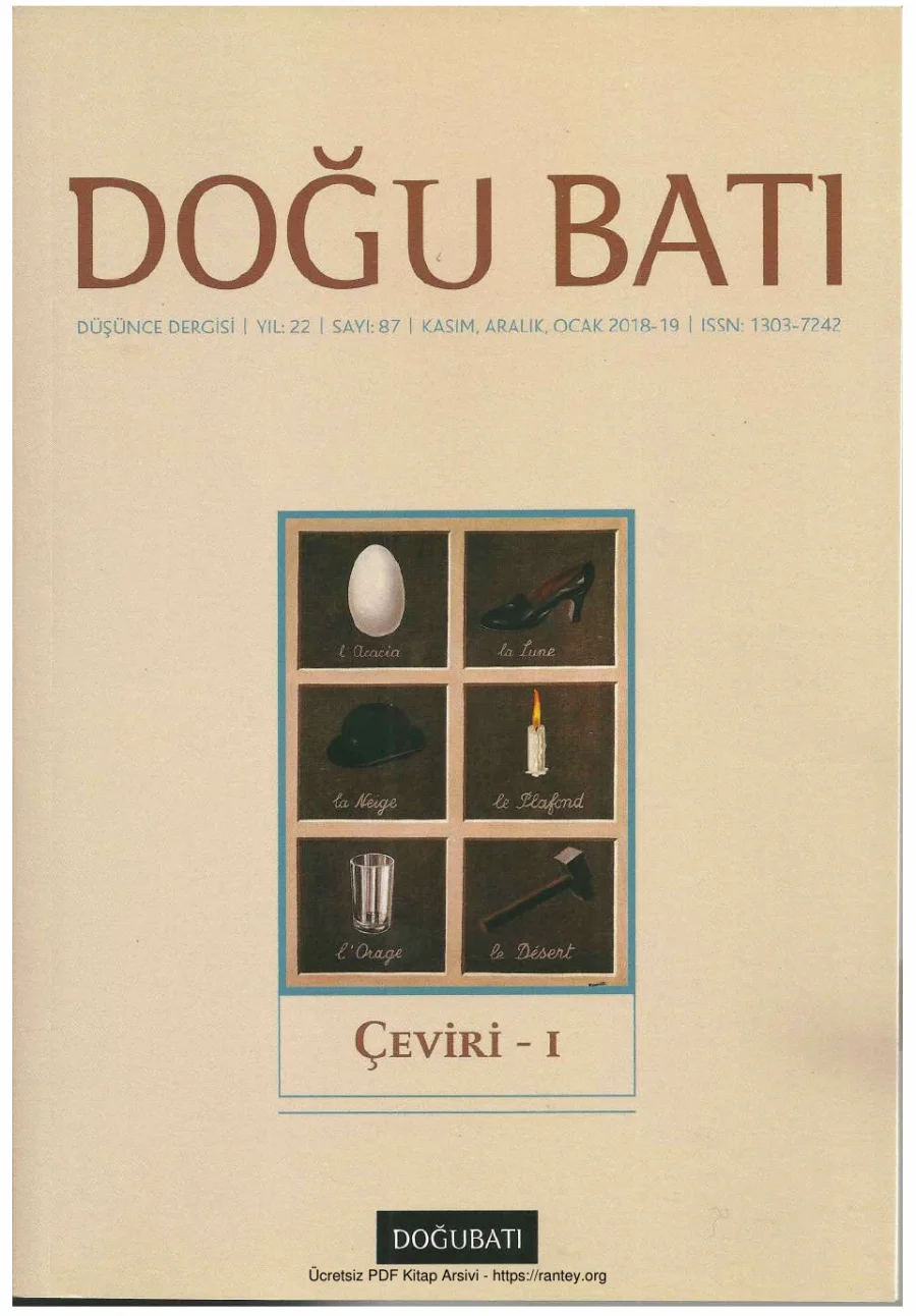 Doğu Batı Sayı 87 Çeviri I kapak görseli