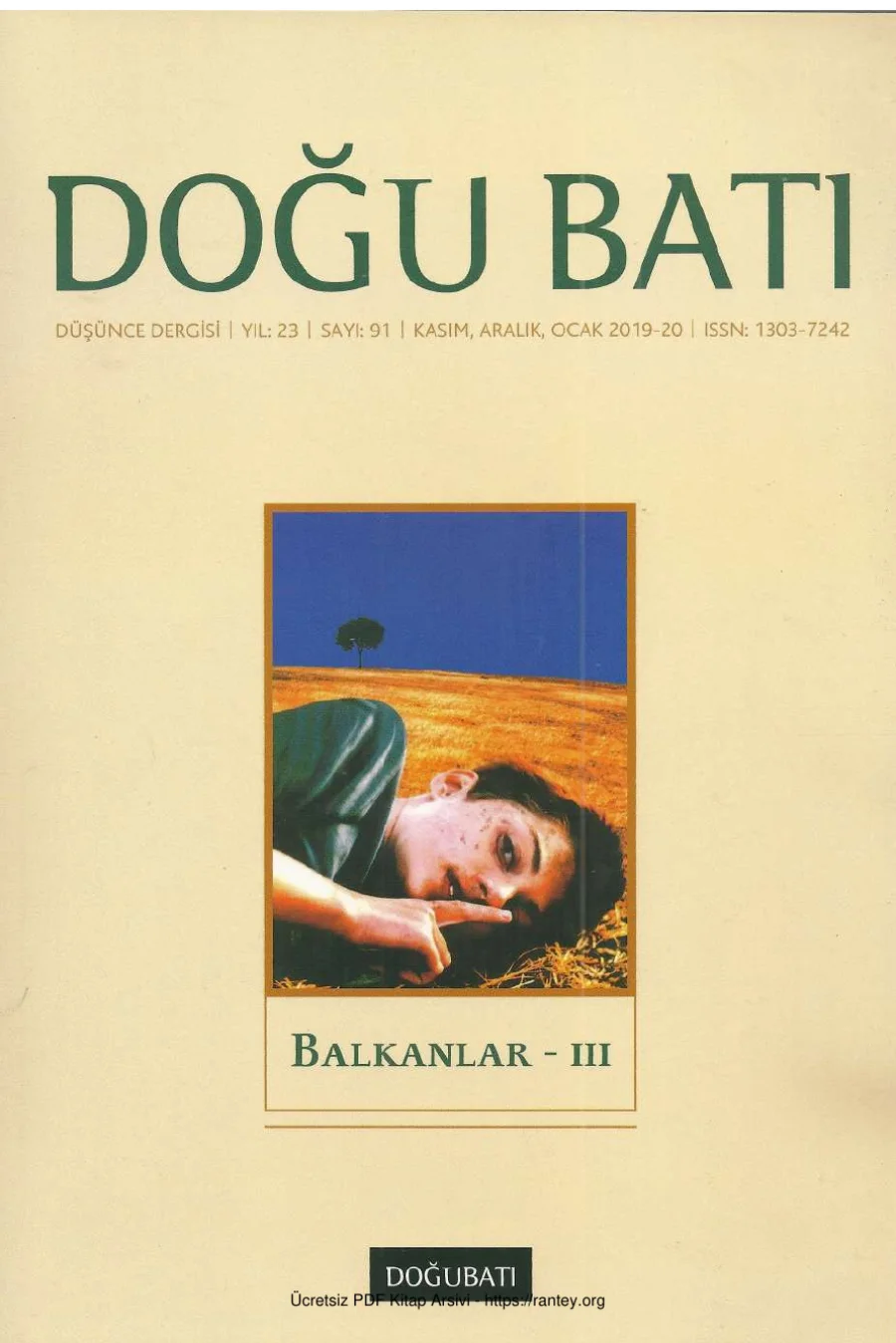 Doğu Batı Sayı 91 Balkanlar III kapak görseli