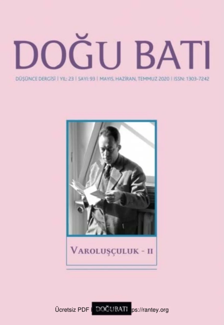 Doğu Batı Sayı 93 Varoluşçuluk II kapak görseli