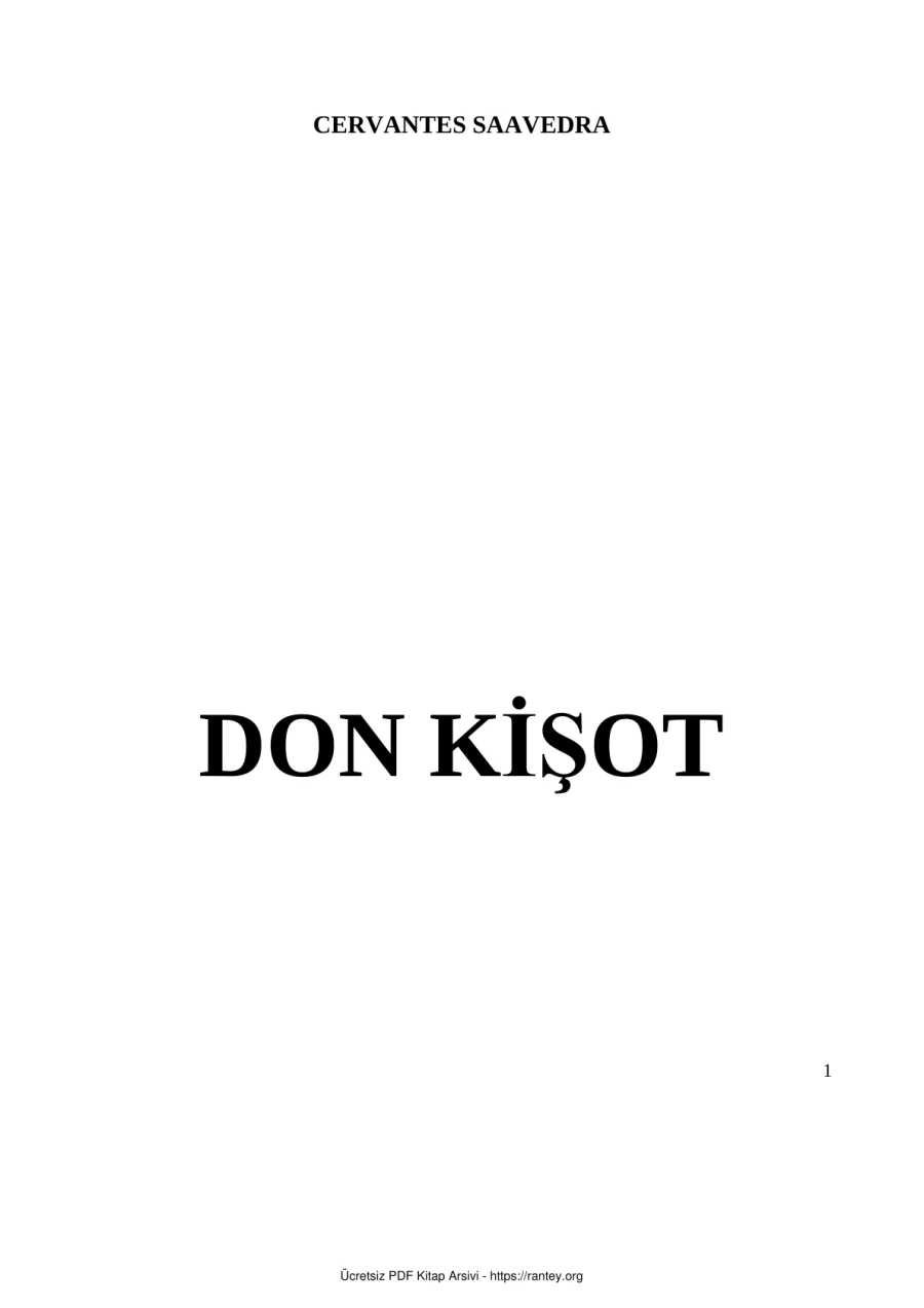 Don Kisot kapak görseli