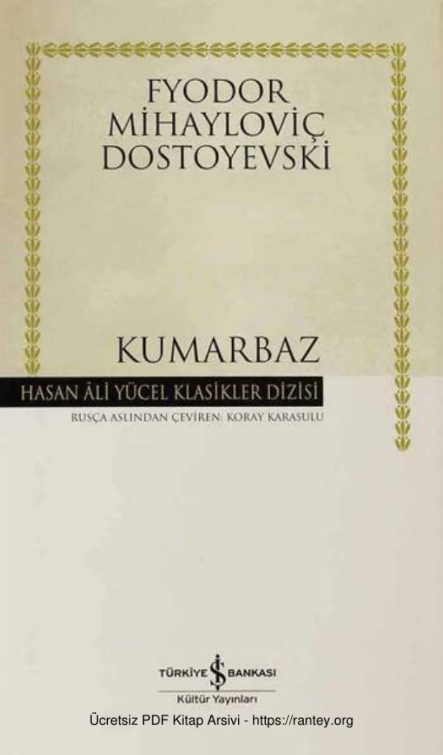 Dostoyevski Kumarbaz kapak görseli