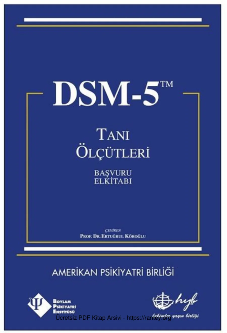 DSM-5 Tanı Ölçütleri Başvuru El Kitabı kapak görseli