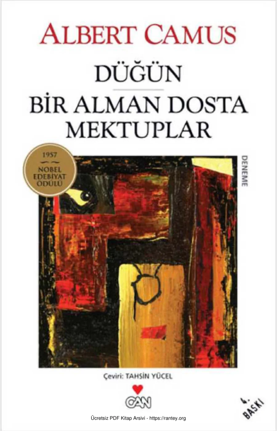 Düğün ve Bir Alman Dosta Mektuplar Can Yayınları kapak görseli