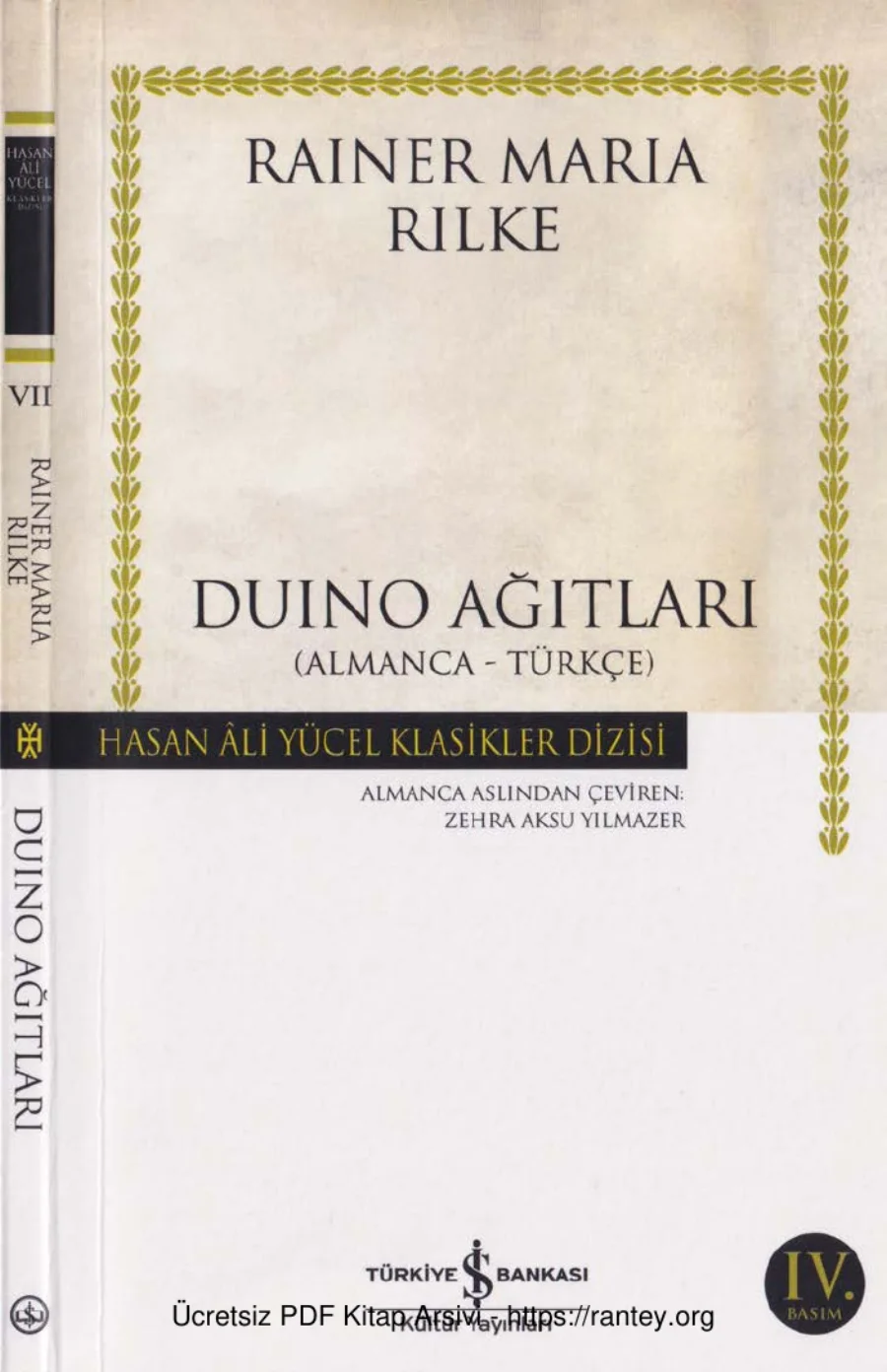 Duino Ağıtları Almanca Türkçe kapak görseli