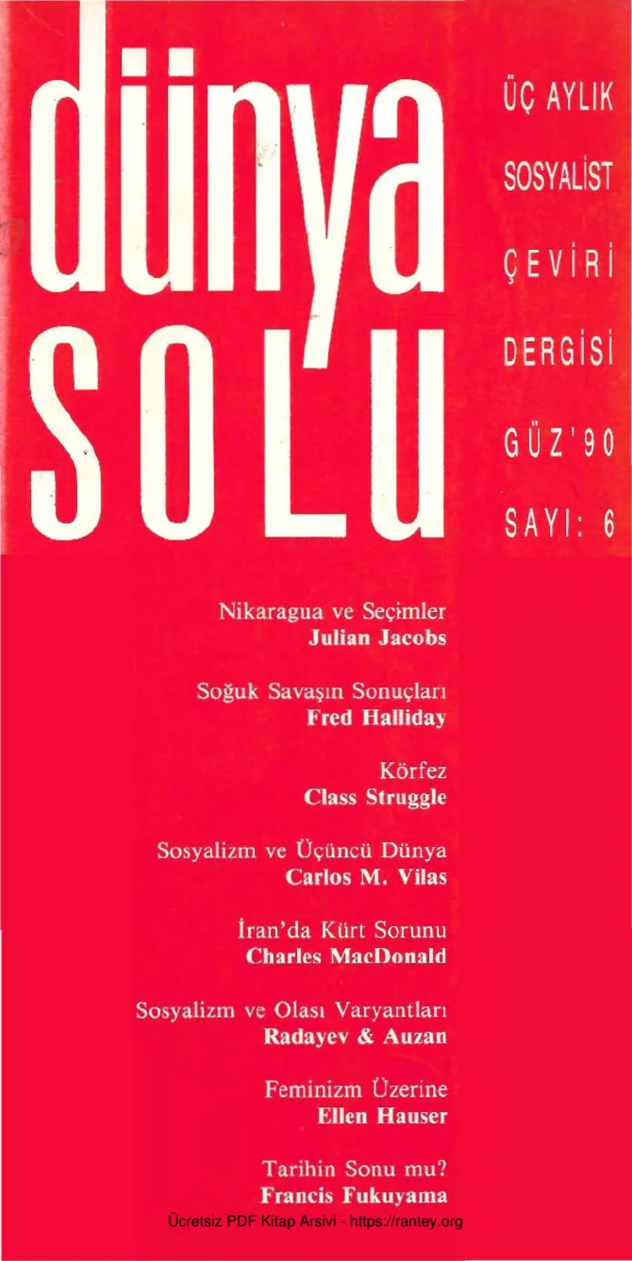 Dünya Solu Sayı 006 kapak görseli