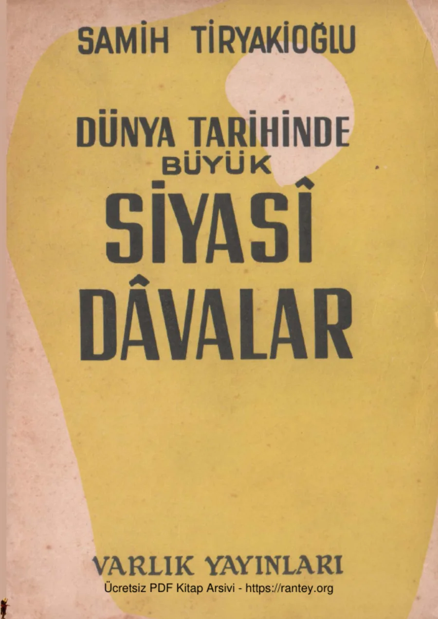 Dünya Tarihinde Büyük Siyasi Davalar Varlık Yayınları kapak görseli