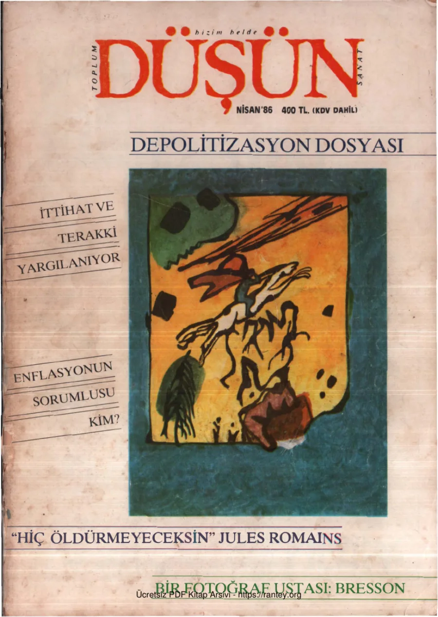 Düşün Sayı 025 Nisan 86 kapak görseli
