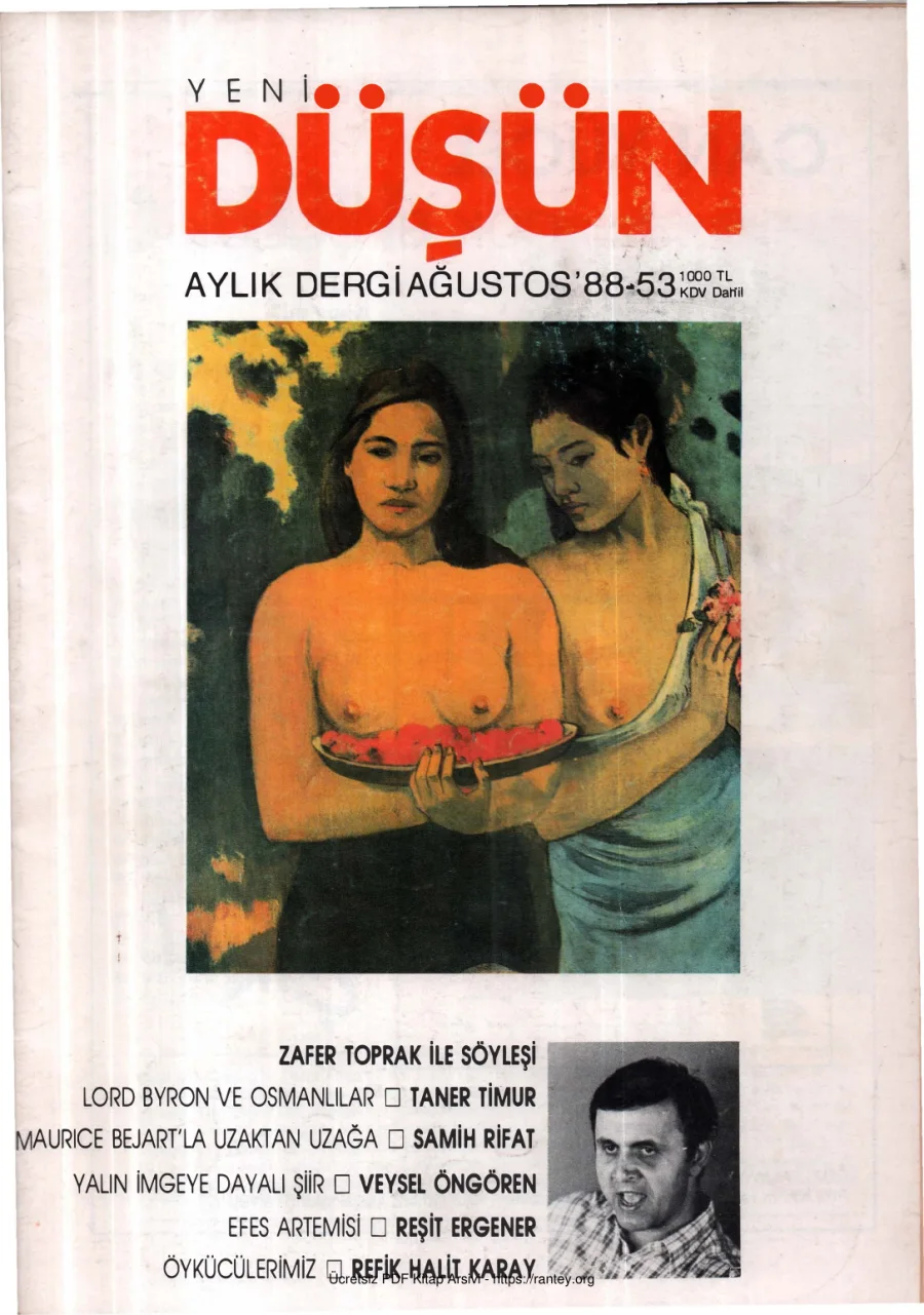 Düşün Sayı 053 Ağustos 88 kapak görseli