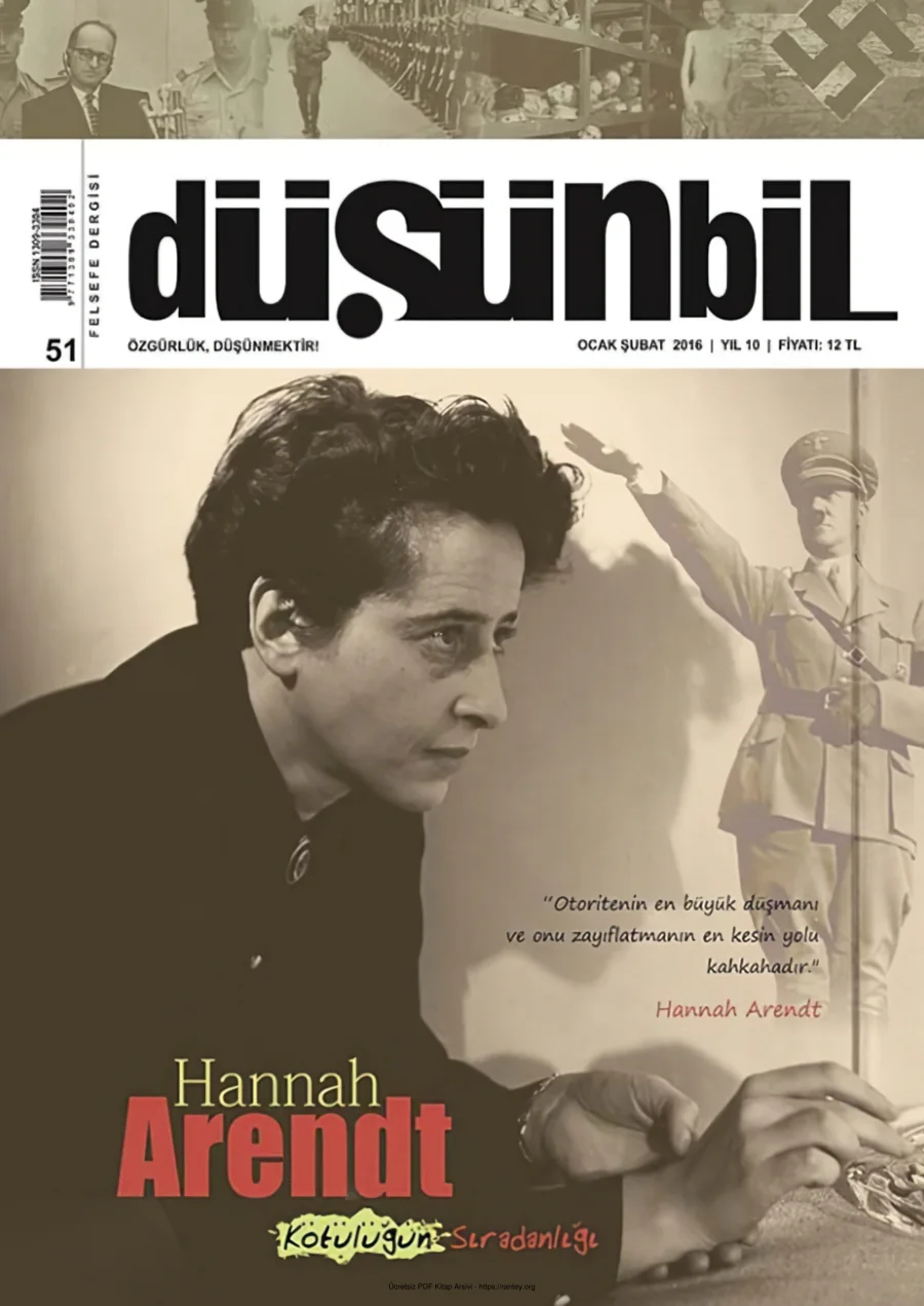 Düşünbil Sayı 051 Ocak Şubat 2016 Hannah Arendt kapak görseli