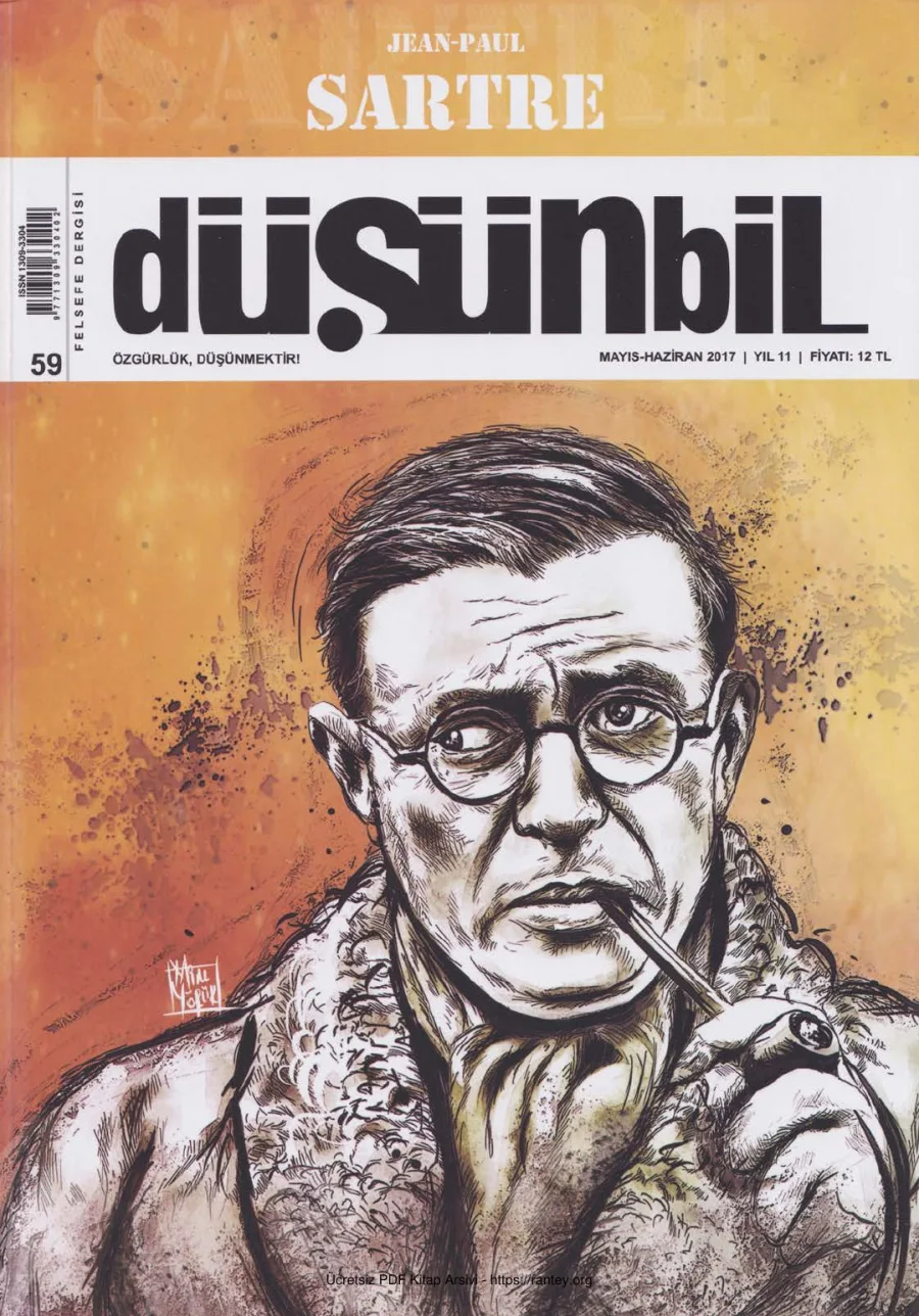 Düşünbil Sayı 059 Mayıs Haziran 2017 Jean Paul Sartre kapak görseli