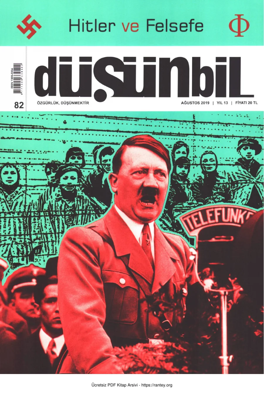 Düşünbil Sayı 082 Ağustos 2019 Hitler ve Felsefe kapak görseli