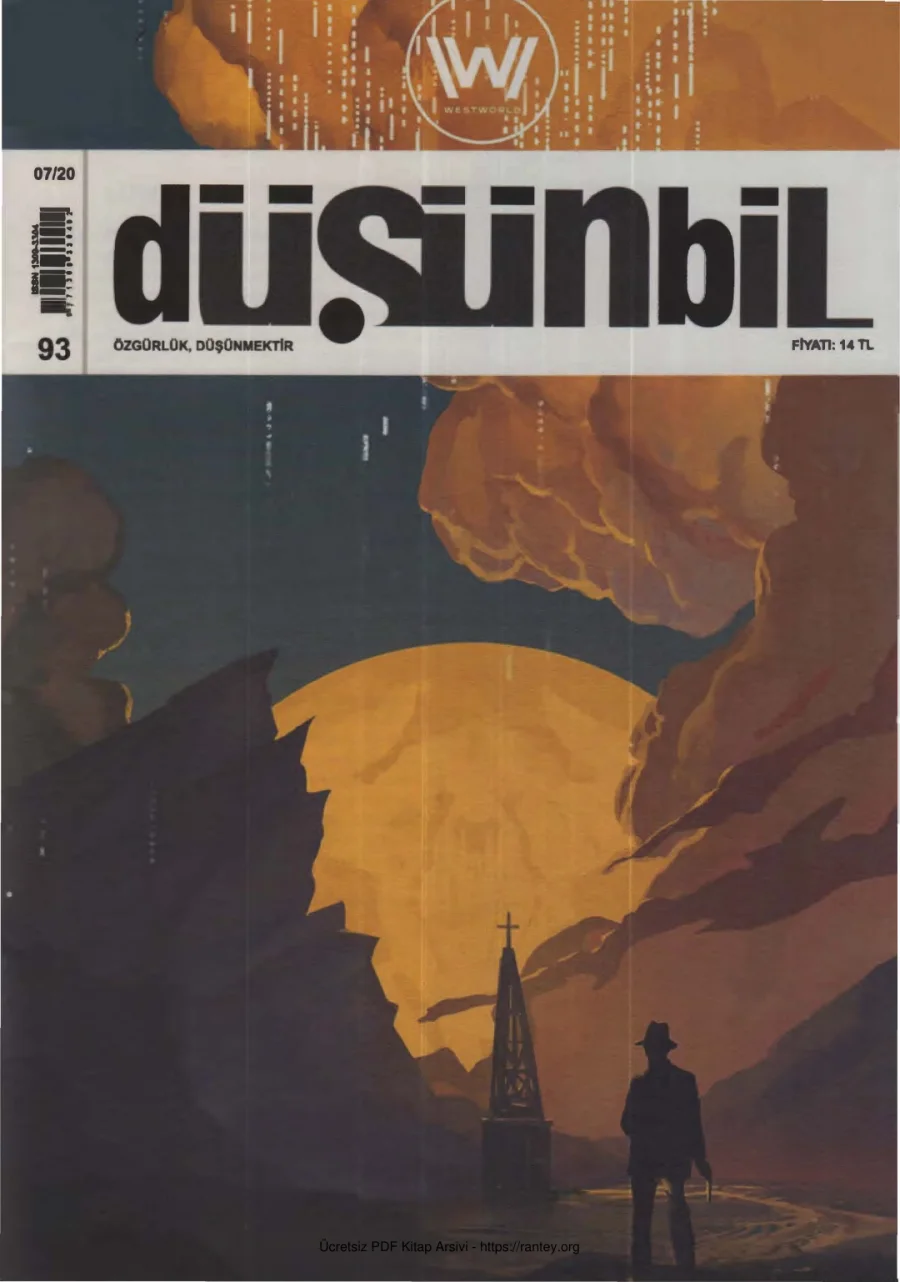 Düşünbil Sayı 093 Temmuz 2020 Westworld kapak görseli
