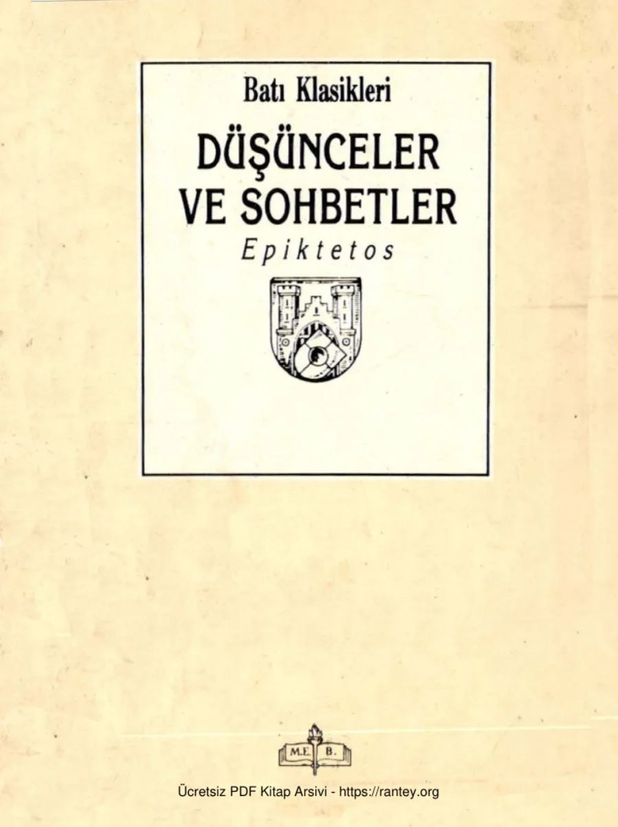 Düşünceler ve Sohbetler MEB Yayınları kapak görseli