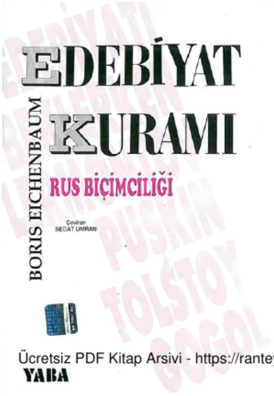 Edebiyat Kuramı Rus Biçimciliği Yaba Yayınları kapak görseli