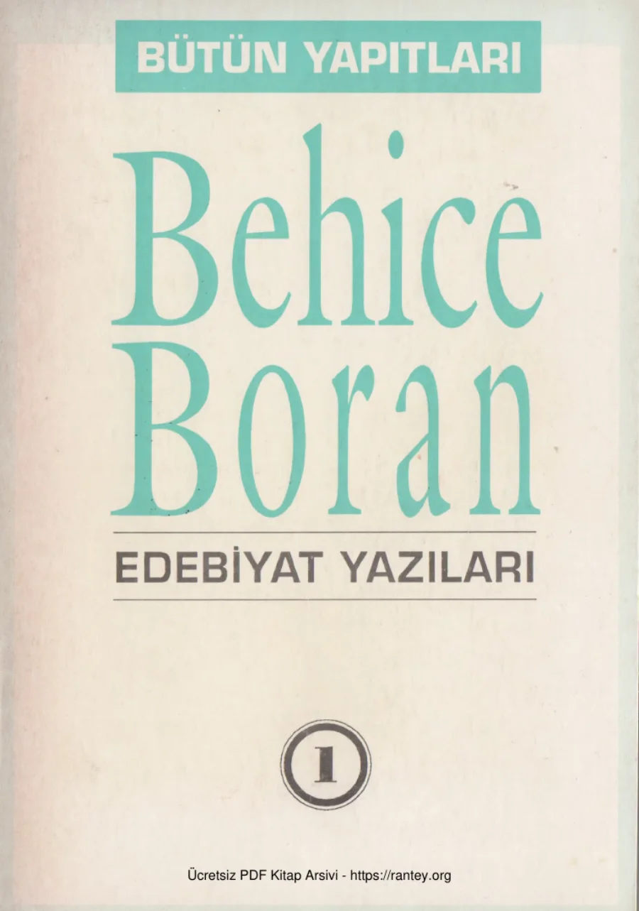 Edebiyat Yazıları Cilt I kapak görseli