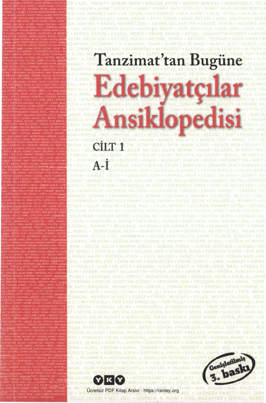 Edebiyatçılar Ansiklopedisi Cilt I kapak görseli