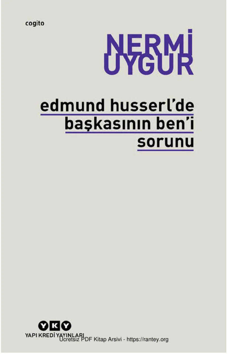 Edmund Husserlde Başkasının Beni Sorunu kapak görseli