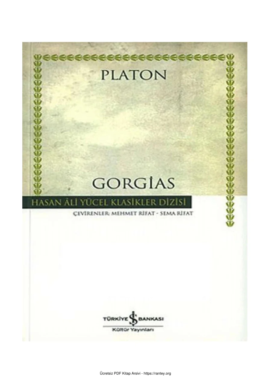 Eflatun Gorgias kapak görseli