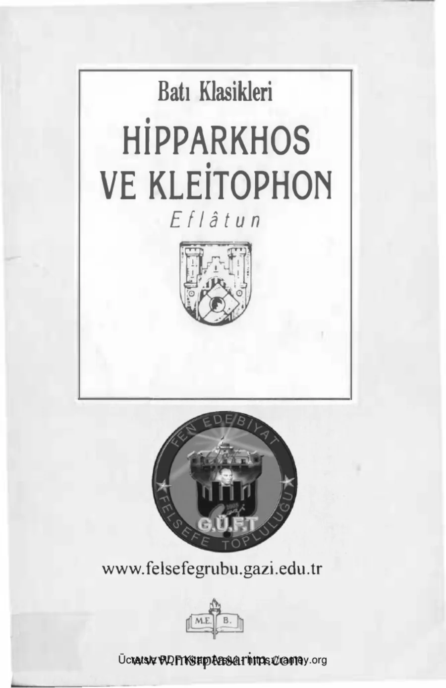 Eflatun Hipparkhos Kleitophon kapak görseli