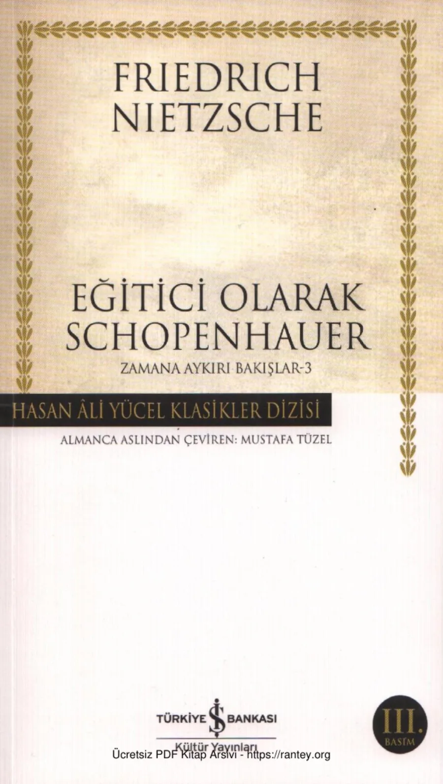Eğitici Olarak Schopenhauer kapak görseli