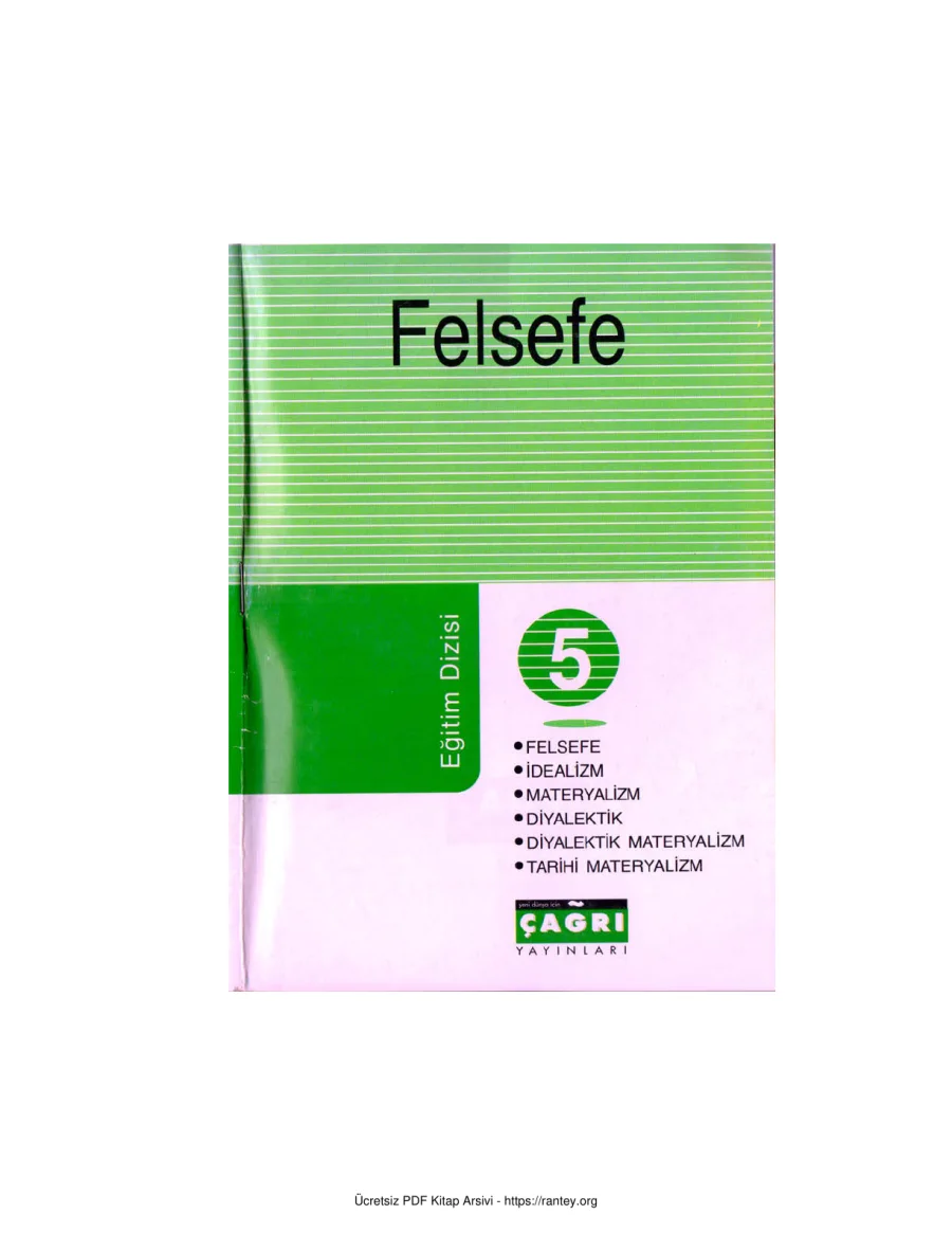 Eğitim Dizisi 5 Felsefe kapak görseli
