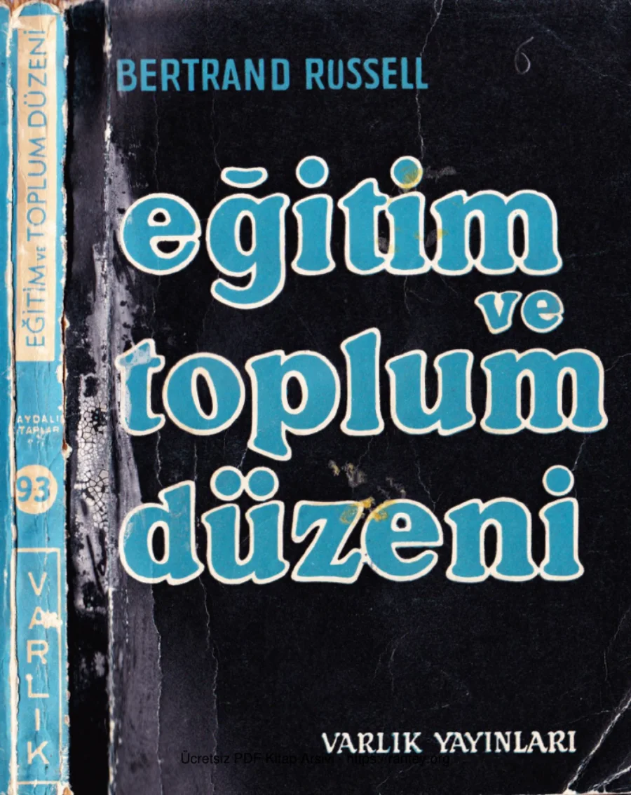 Eğitim ve Toplum Düzeni Varlık Yay 1969 kapak görseli