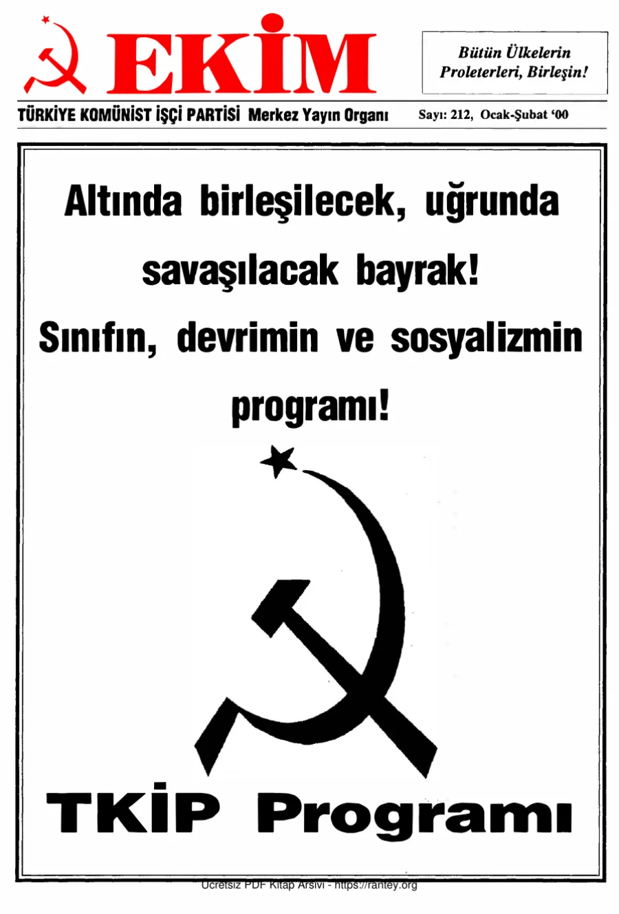 Ekim Sayı 212 - Ocak Şubat 2000 kapak görseli