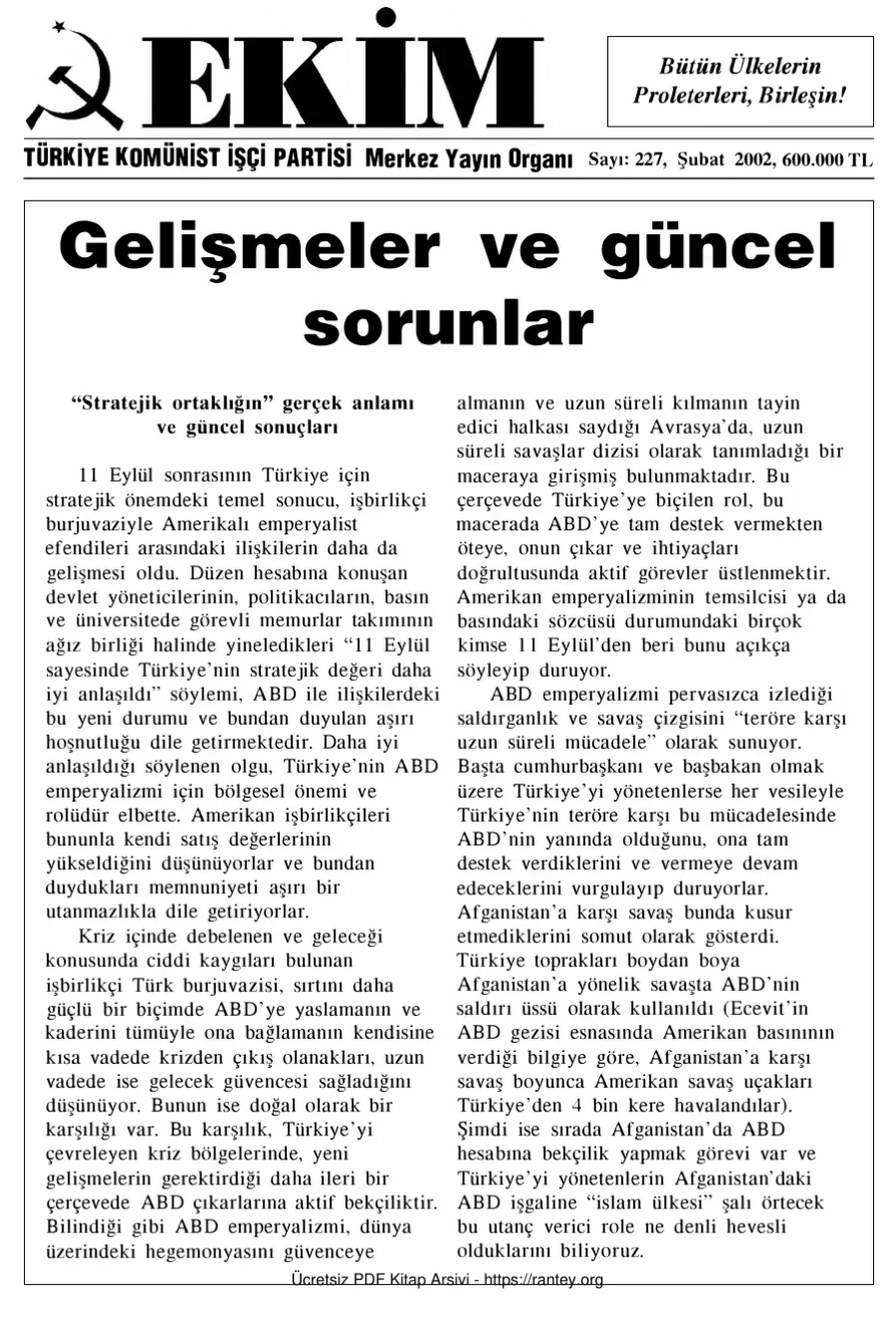 Ekim Sayı 227 - Şubat 2002 kapak görseli
