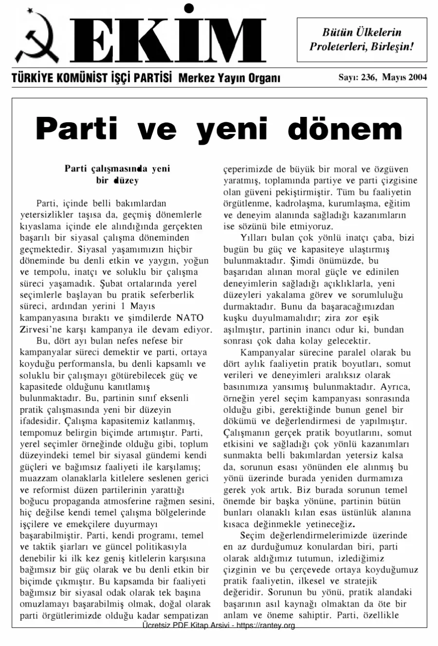 Ekim Sayı 236 - Mayıs 2004 kapak görseli