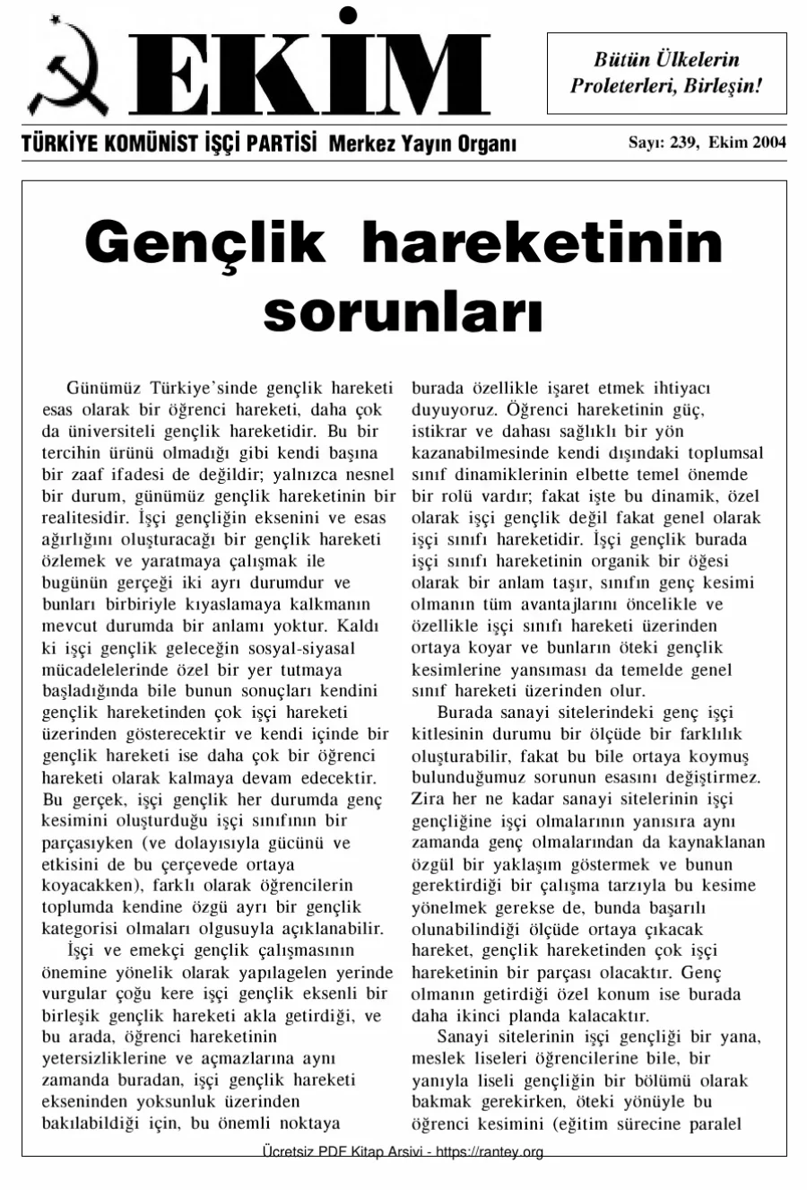 Ekim Sayı 239 - Ekim 2004 kapak görseli
