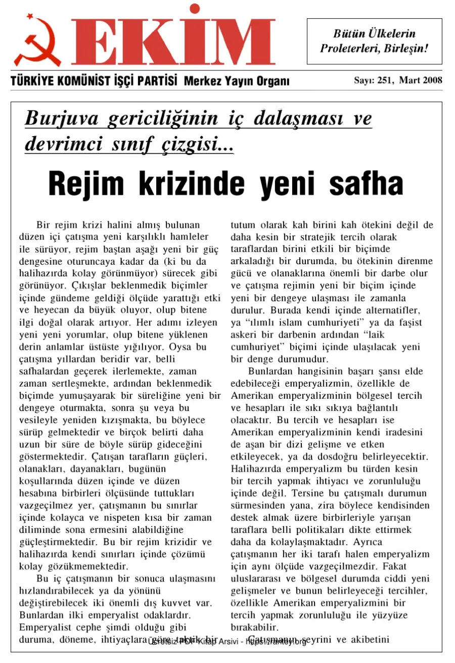 Ekim Sayı 251 - Mart 2008 kapak görseli