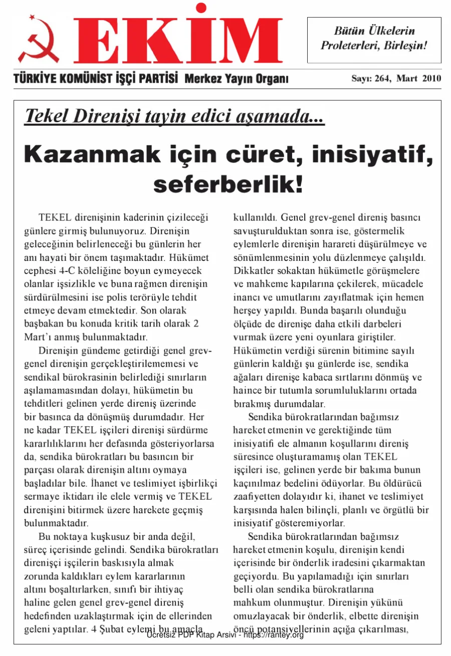 Ekim Sayı 264 - Mart 2010 kapak görseli