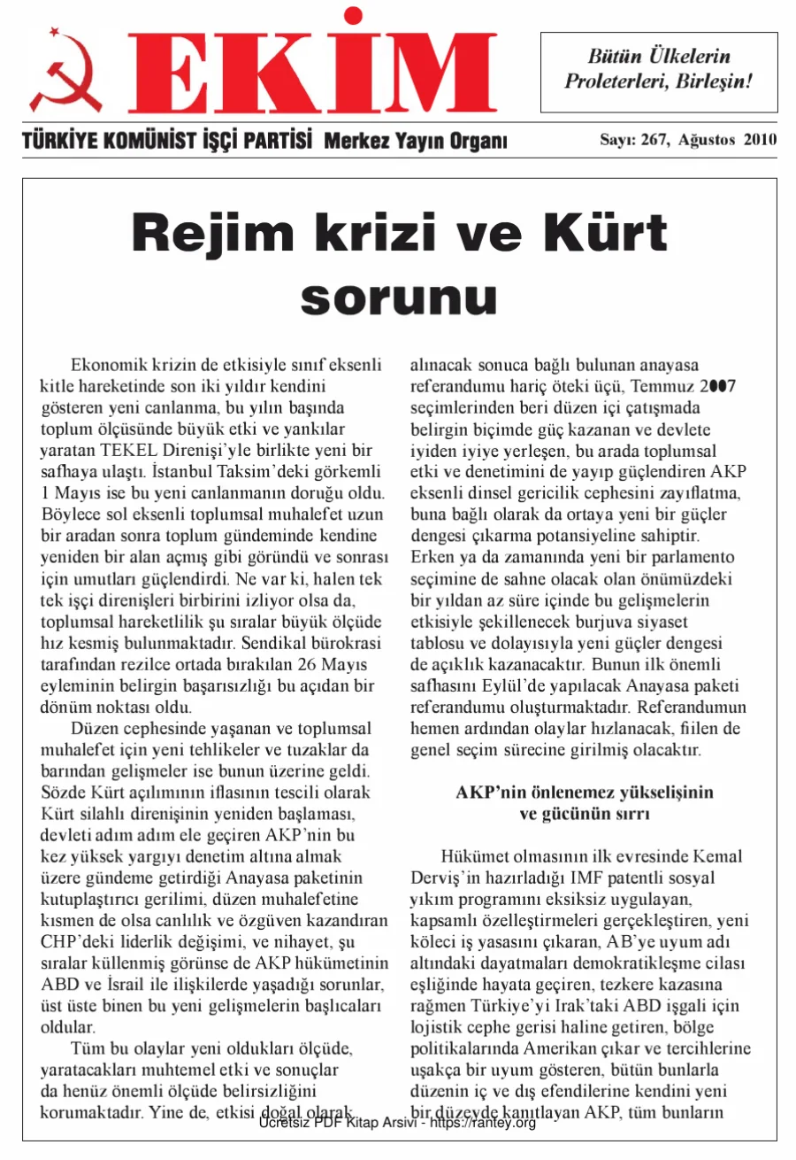 Ekim Sayı 267 - Ağustos 2010 kapak görseli