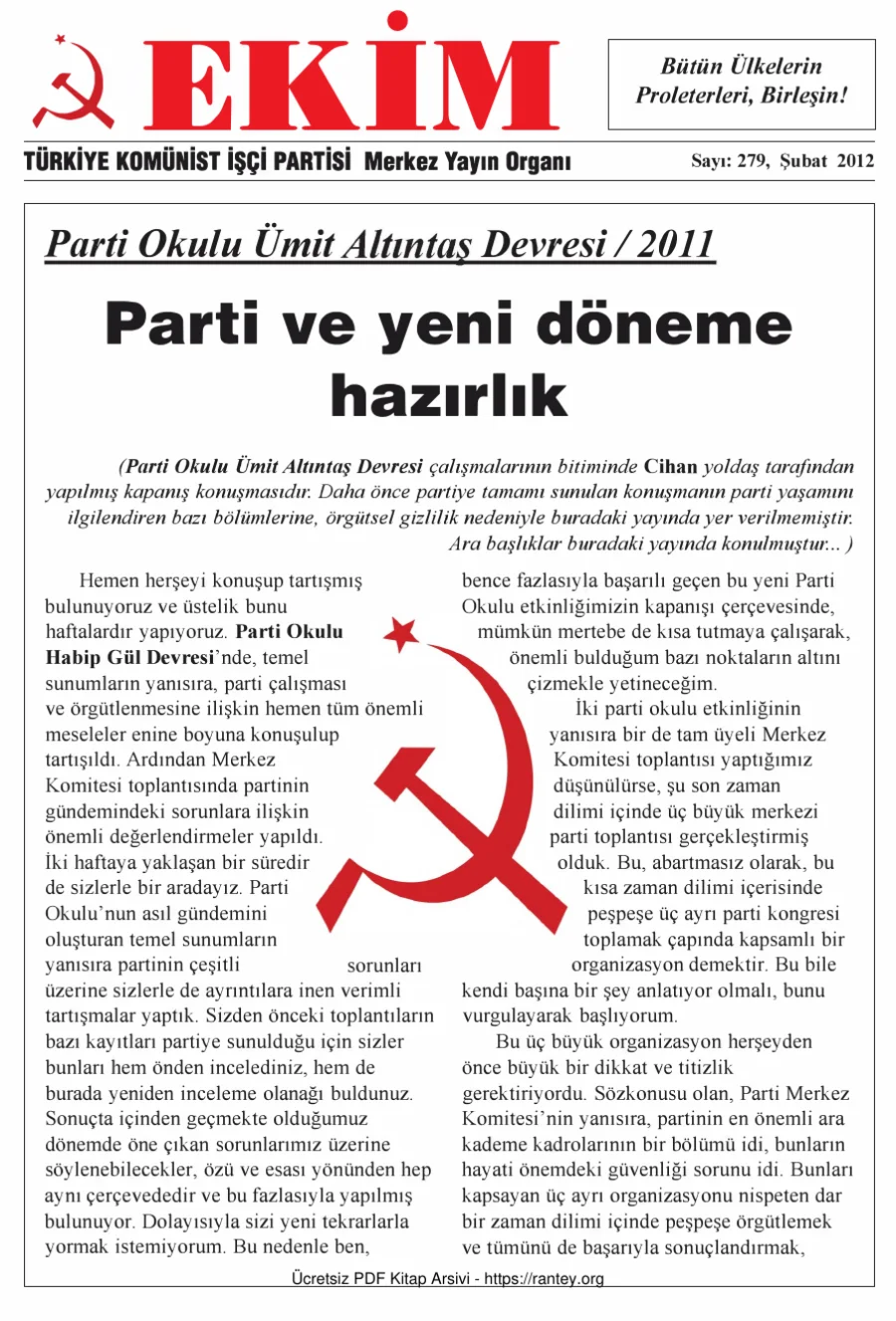Ekim Sayı 279 - Şubat 2012 kapak görseli