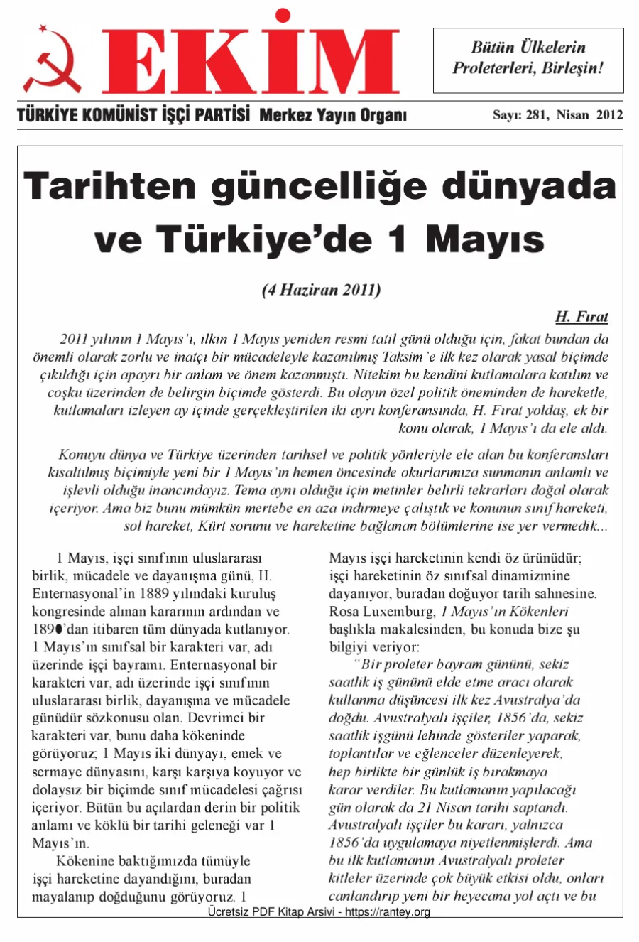 Ekim Sayı 281 - Nisan 2012 kapak görseli