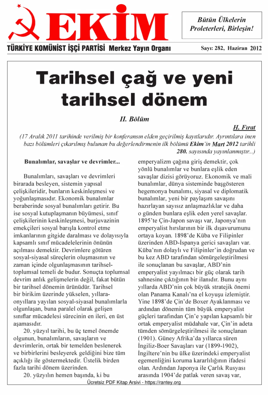Ekim Sayı 282 - Haziran 2012 kapak görseli