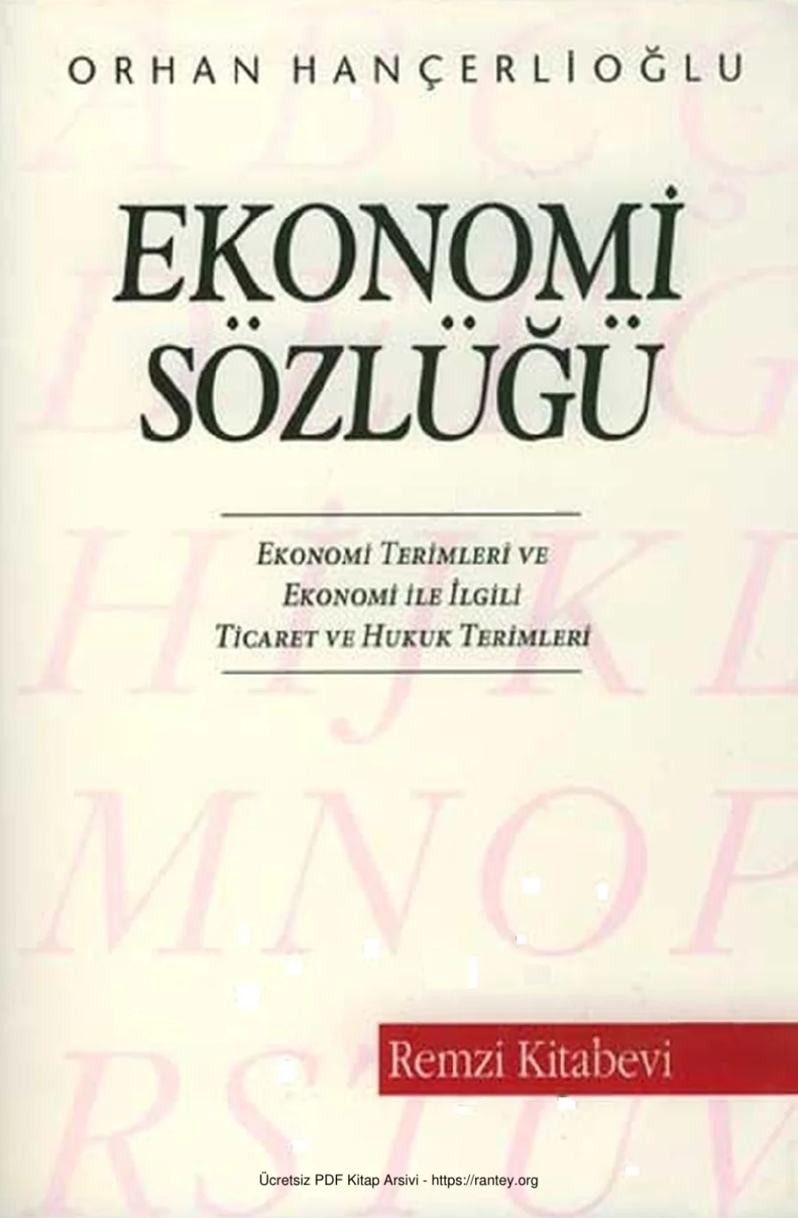 Ekonomi Sözlüğü Remzi Kitabevi kapak görseli