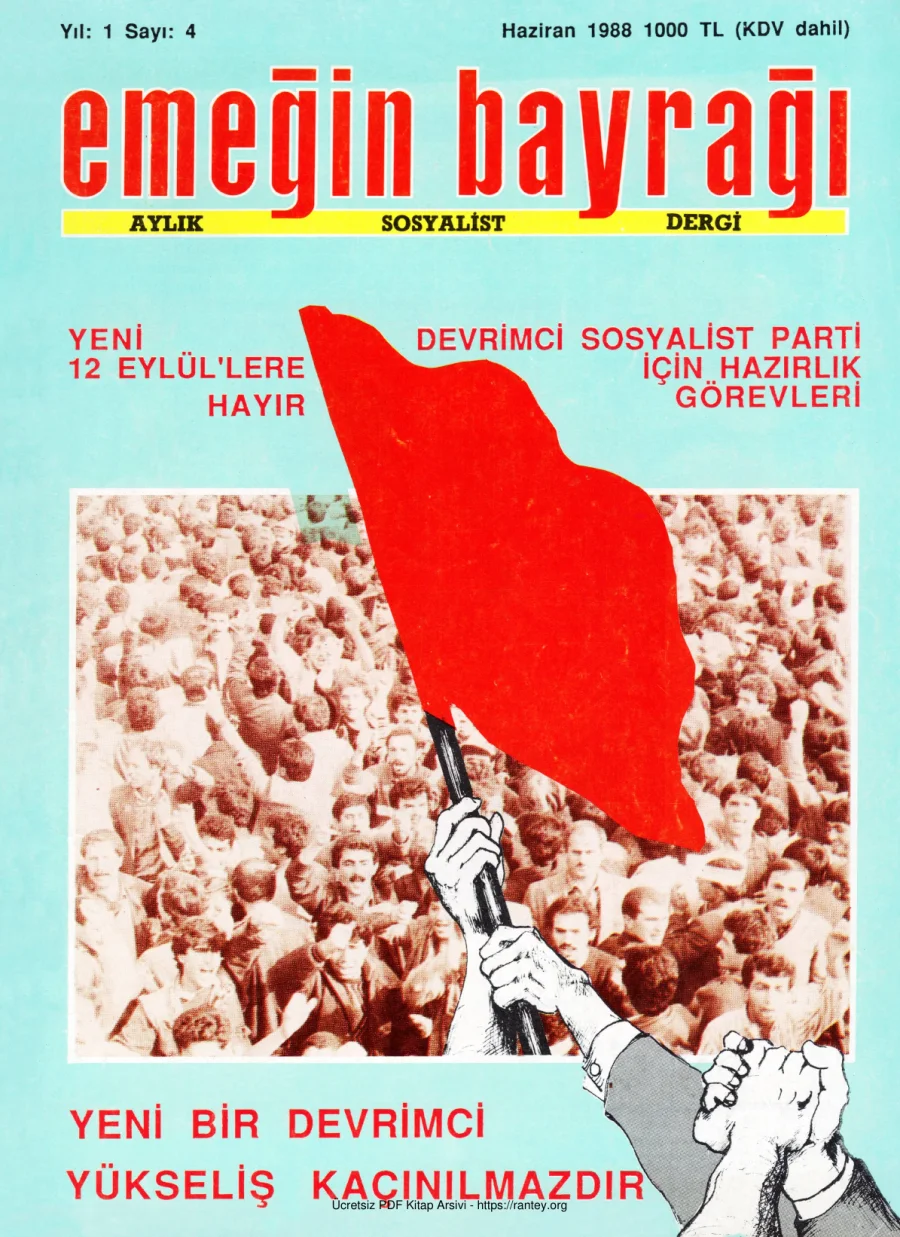 Emeğin Bayrağı Sayı 04 - Haziran 1988 kapak görseli