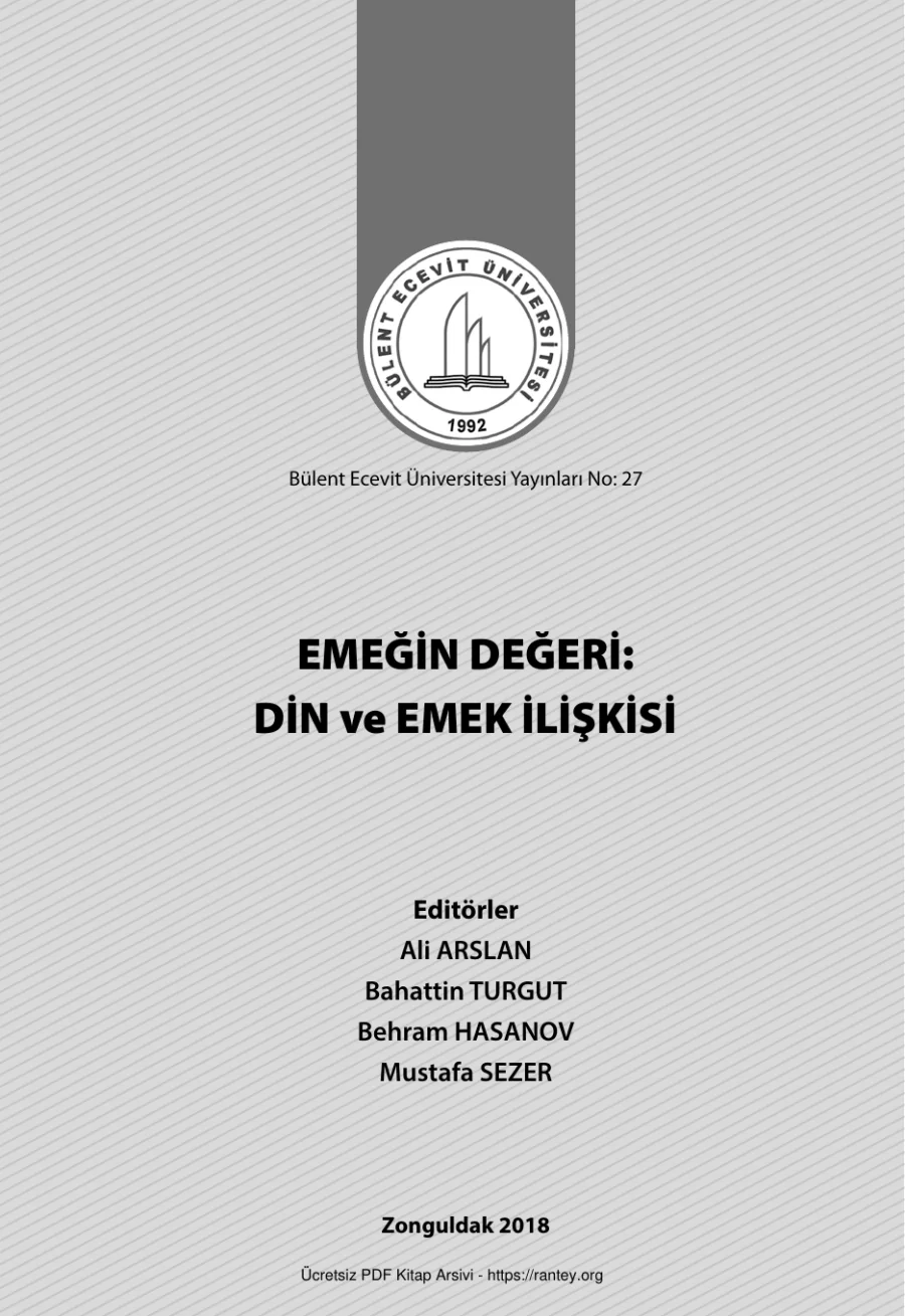 Emeğin DeğeriDin ve Emek İlişkisi Bülnet Ecevit Ünv Yayınları kapak görseli